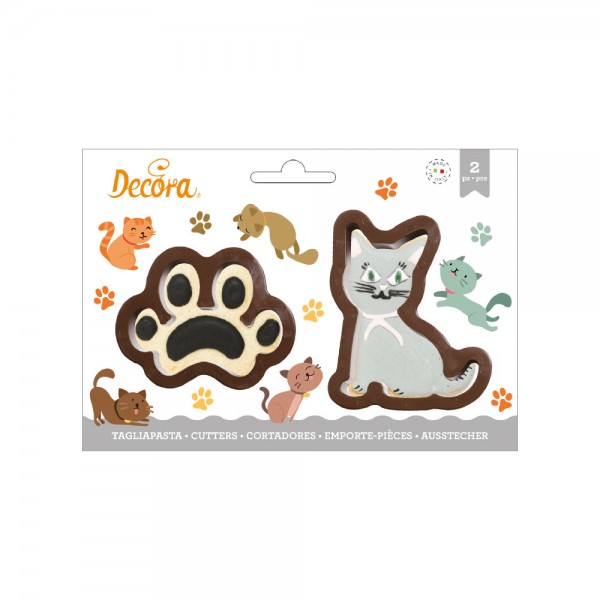 Decora - Set 2 Tagliapasta Gattino e...
