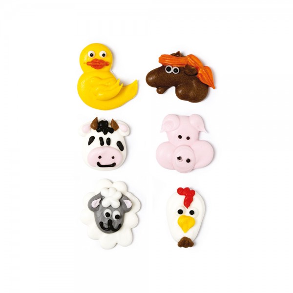 Decora - Set 6 Animali della Fattoria...