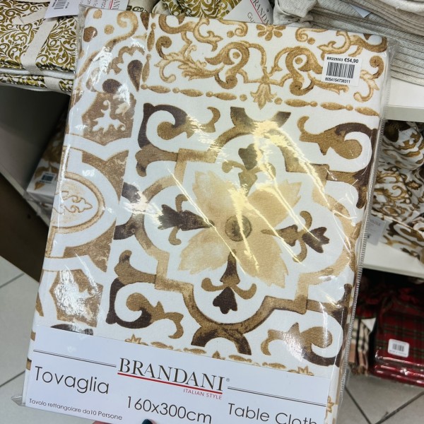Brandani - Tovaglia Maiolica beige...