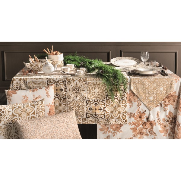 Brandani - Tovaglia Maiolica beige...