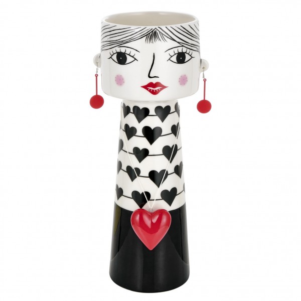 Montemaggi - Vaso Pop Girl Cuori neri...