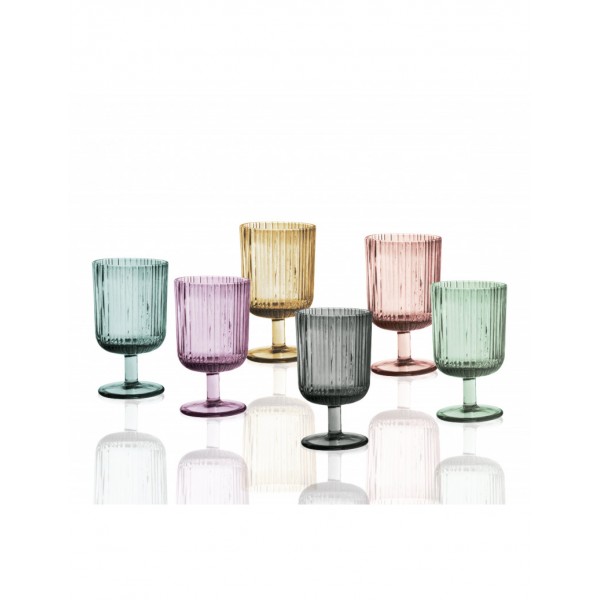 Brandani - Plissé set 6 calici colori...