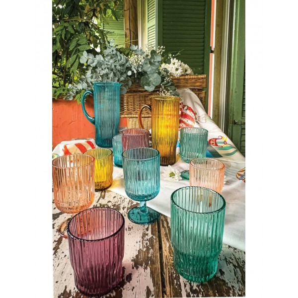 Brandani - Plissé Caraffa Turchese 1lt