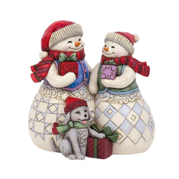 Jim Shore - Coppia di Pupazzi di Neve...