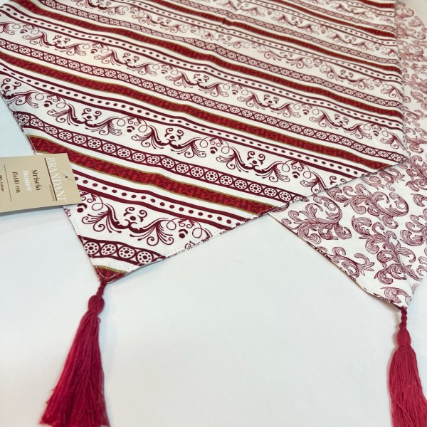 Brandani - Royal Red striscia foglie...