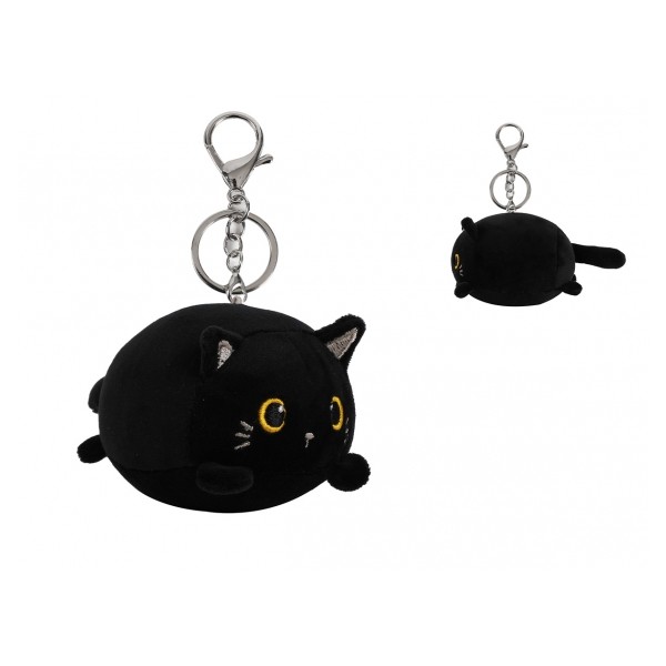 I-Total - Portachiavi Gatto nero peluche