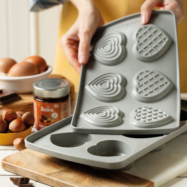 Decora - set 2 stampi Duo Cuore in...