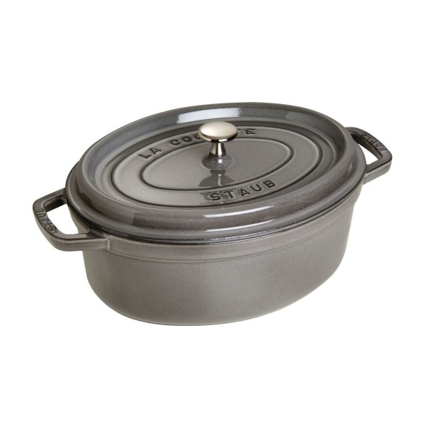 Staub - Cocotte ovale grigio  cm 31