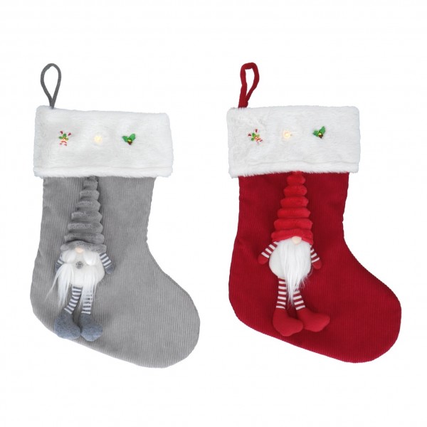Timstor - Calza Gnomi con Led grigia