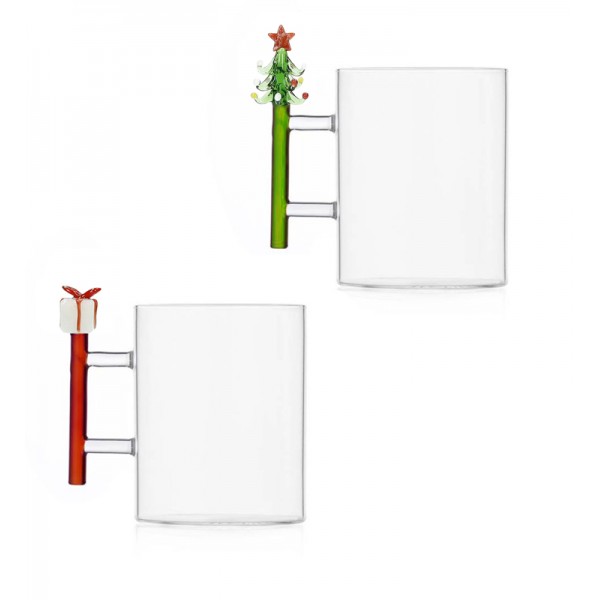 Brandani - Set 2 tazze vetro Albero e...