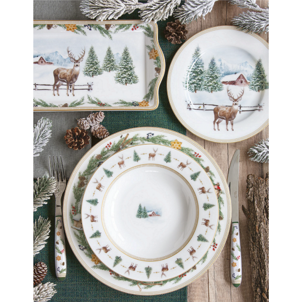 Easylife - White Forest Vassoio Cervi...