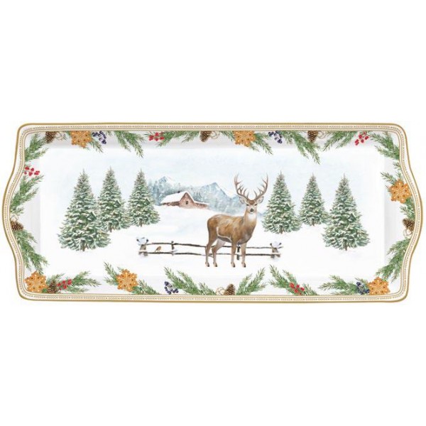 Easylife - White Forest Vassoio Cervi...