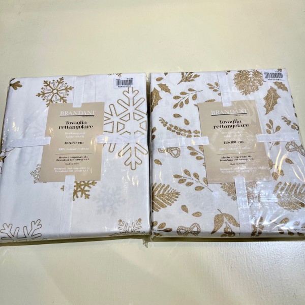 Brandani - Carol tovaglia Foglie Oro...