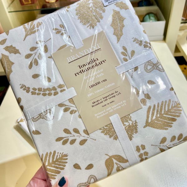 Brandani - Carol tovaglia Foglie Oro...