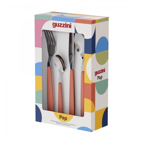 Guzzini - Pop set 24 posate Terracotta