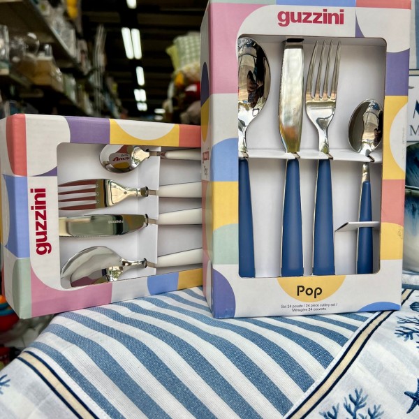 Guzzini - Pop set 24 posate Blu Avio