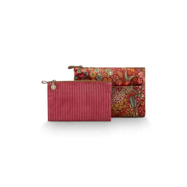 Pip Studio - Velvet Flower Red Doppia...