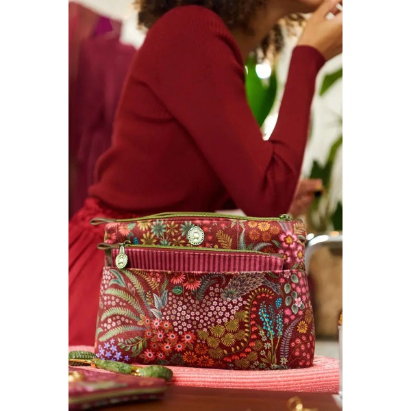 Pip Studio - Velvet Flower Red Doppia...