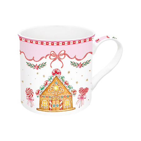 Tisaniera THUN Sweet Christmas In Porcellana 300 Ml, Diametro 8,5 Cm, Altezza 12 Cm, Lavabile In Microonde