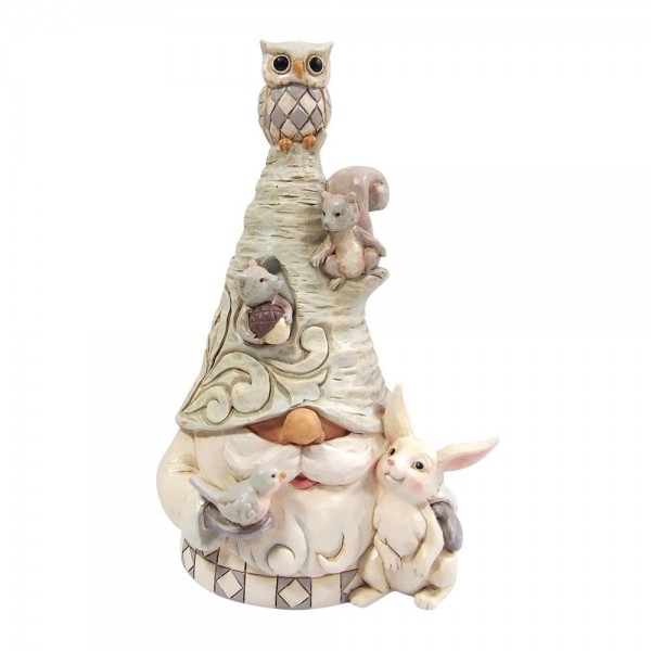 Jim Shore - White Woodland Gnomo con...