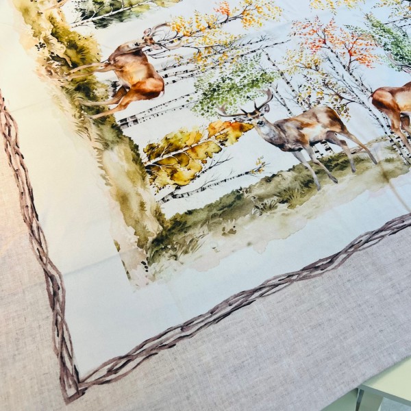 Tovaglia Cervi in Montagna 140x240cm