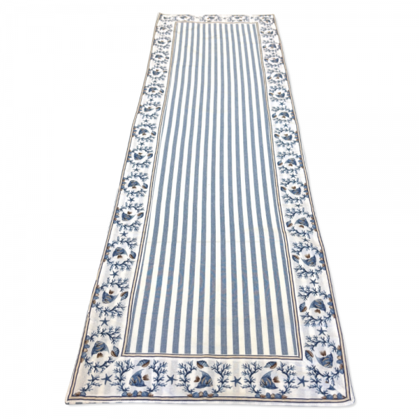 Runner Mare blu a righe 45x150cm