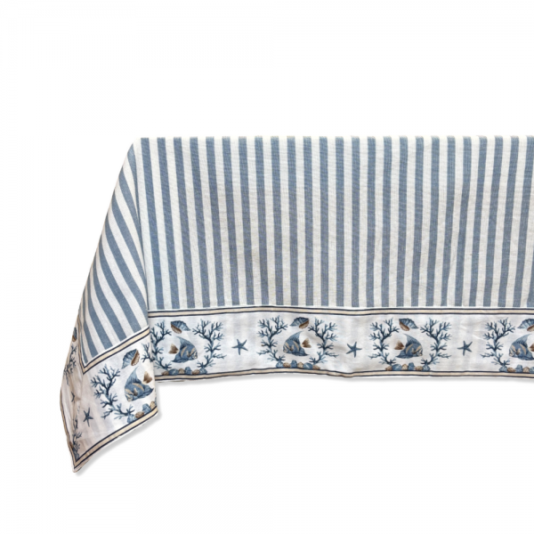 Tovaglia Mare blu a righe 140x240cm