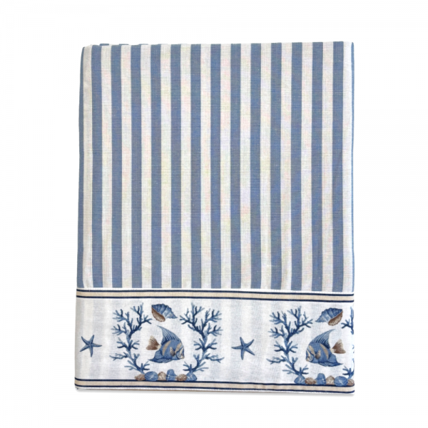 Tovaglia Mare blu a righe 140x240cm