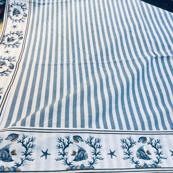 Tovaglia Mare blu a righe 140x240cm