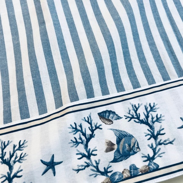 Tovaglia Mare blu a righe 140x240cm