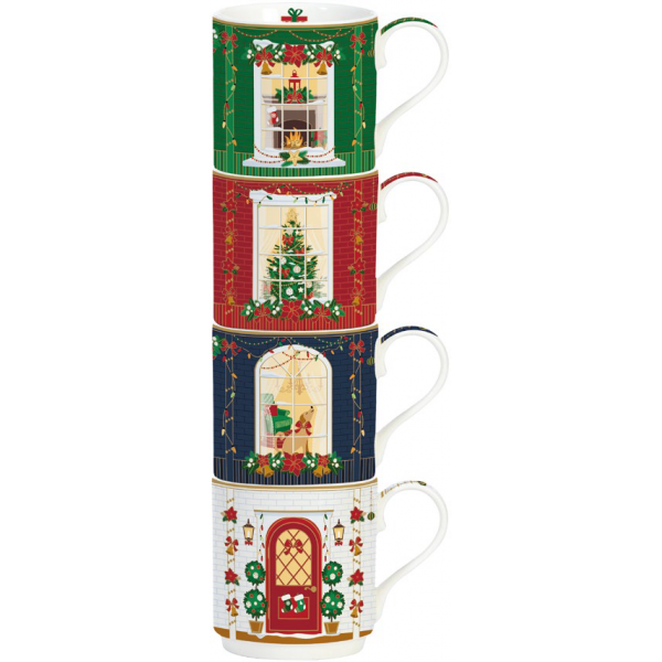 Easylife - Festive Avenue set 4 mugs...