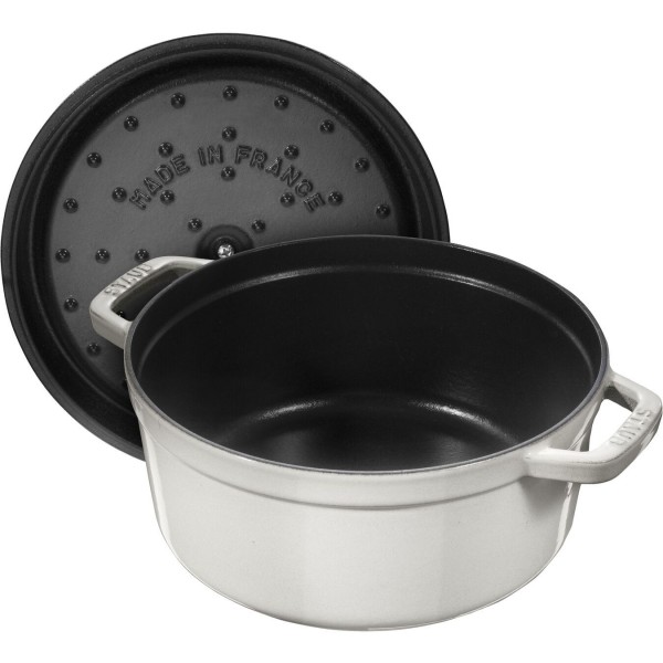 Staub - Cocotte rotonda grigio chiaro...