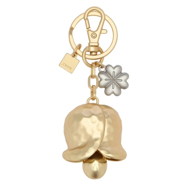 Thun - Portachiavi Tulipano oro 4x8cm