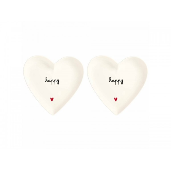 Simple Day - Set 2 piattini Cuore Happy