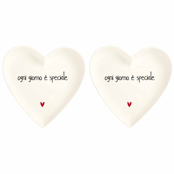Simple Day - Set 2 piattini Cuore...