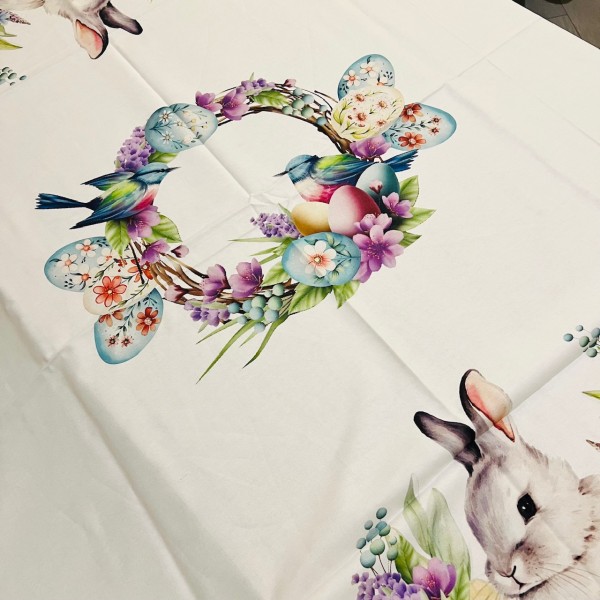 Tovaglia Coniglietti e Cesti di fiori...