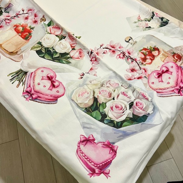 Tovaglia Rose, Cuori e Dolcezze...