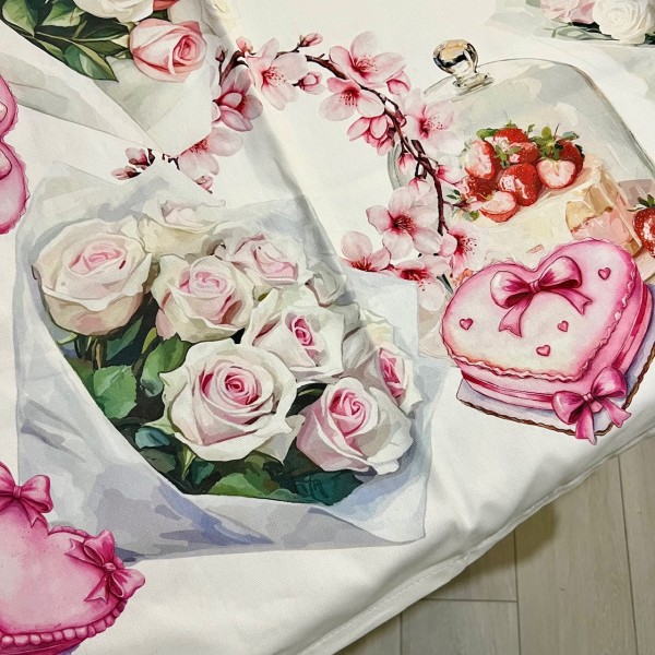 Tovaglia Rose, Cuori e Dolcezze...