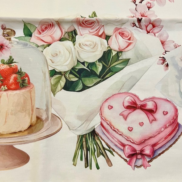 Tovaglia Rose, Cuori e Dolcezze...