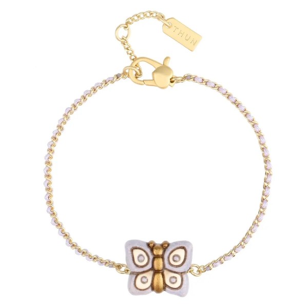 Thun - Bracciale con catena e tessuto...