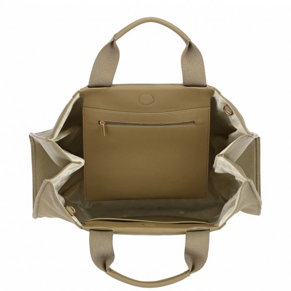 Thun - Borsa tessuto verde salvia...