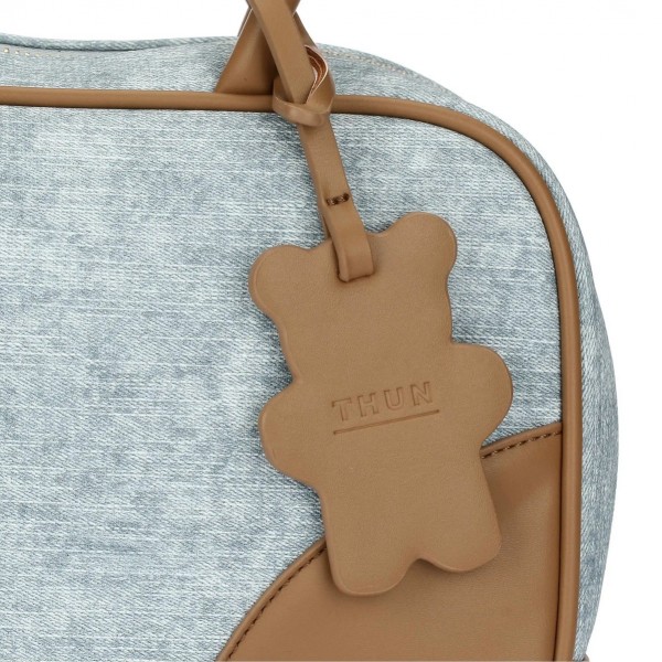 Thun - Borsa Bowling denim 30x7x16cm