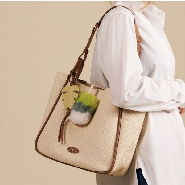 Thun - Borsa a spalla effetto paglia...