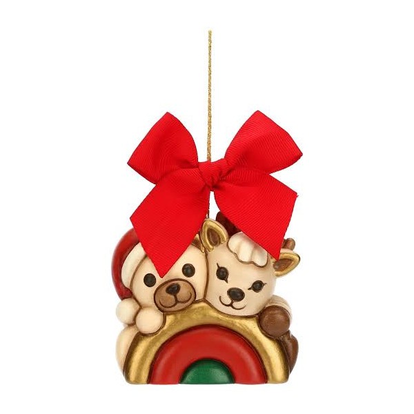 Thun - Addobbo Teddy e Renna arcobaleno