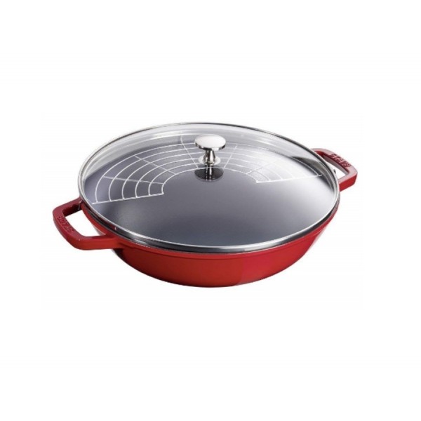Staub - Wok in ghisa rosso ciliegia...