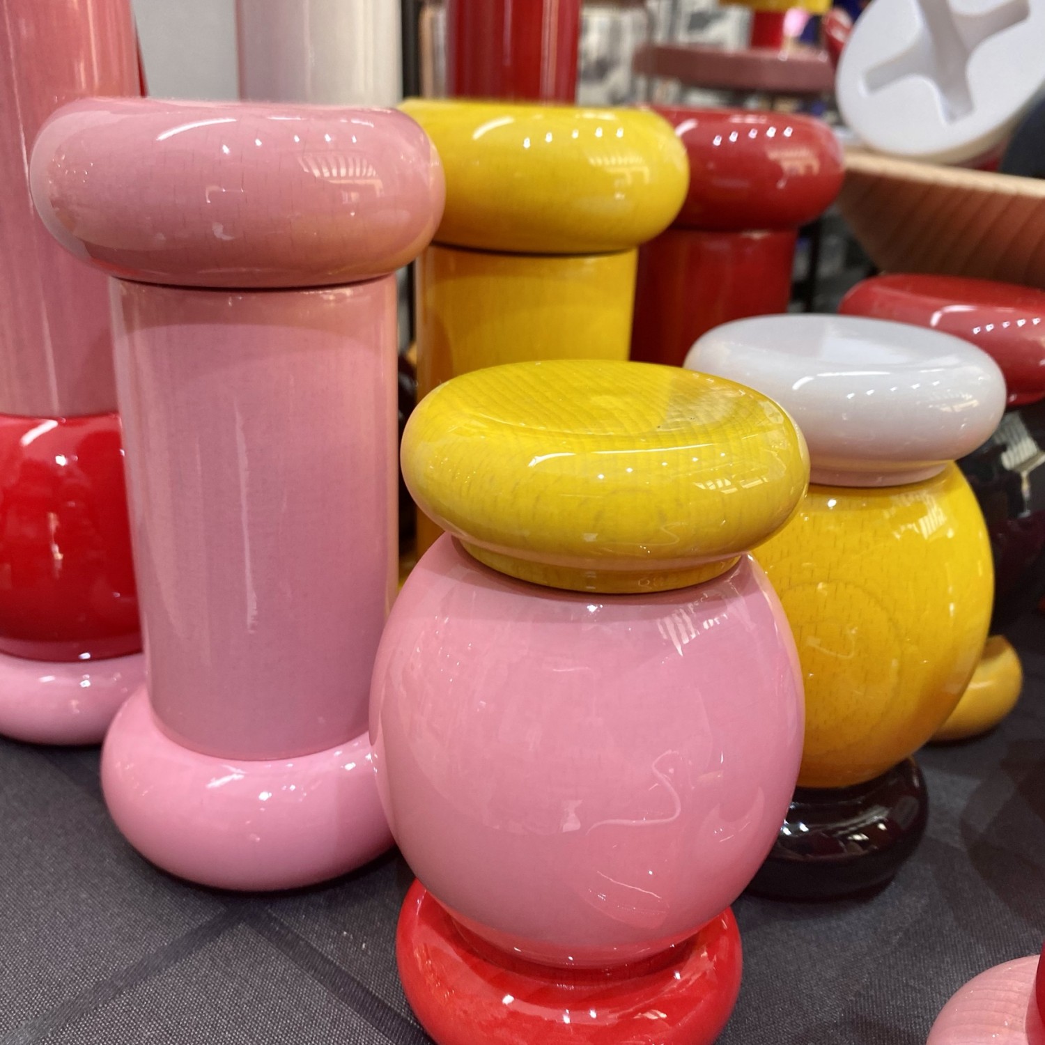 Macinasale Alessi MP0210 Di Sottsass - Legno Di Faggio, Macina Ceramica, Collezione 100 Values