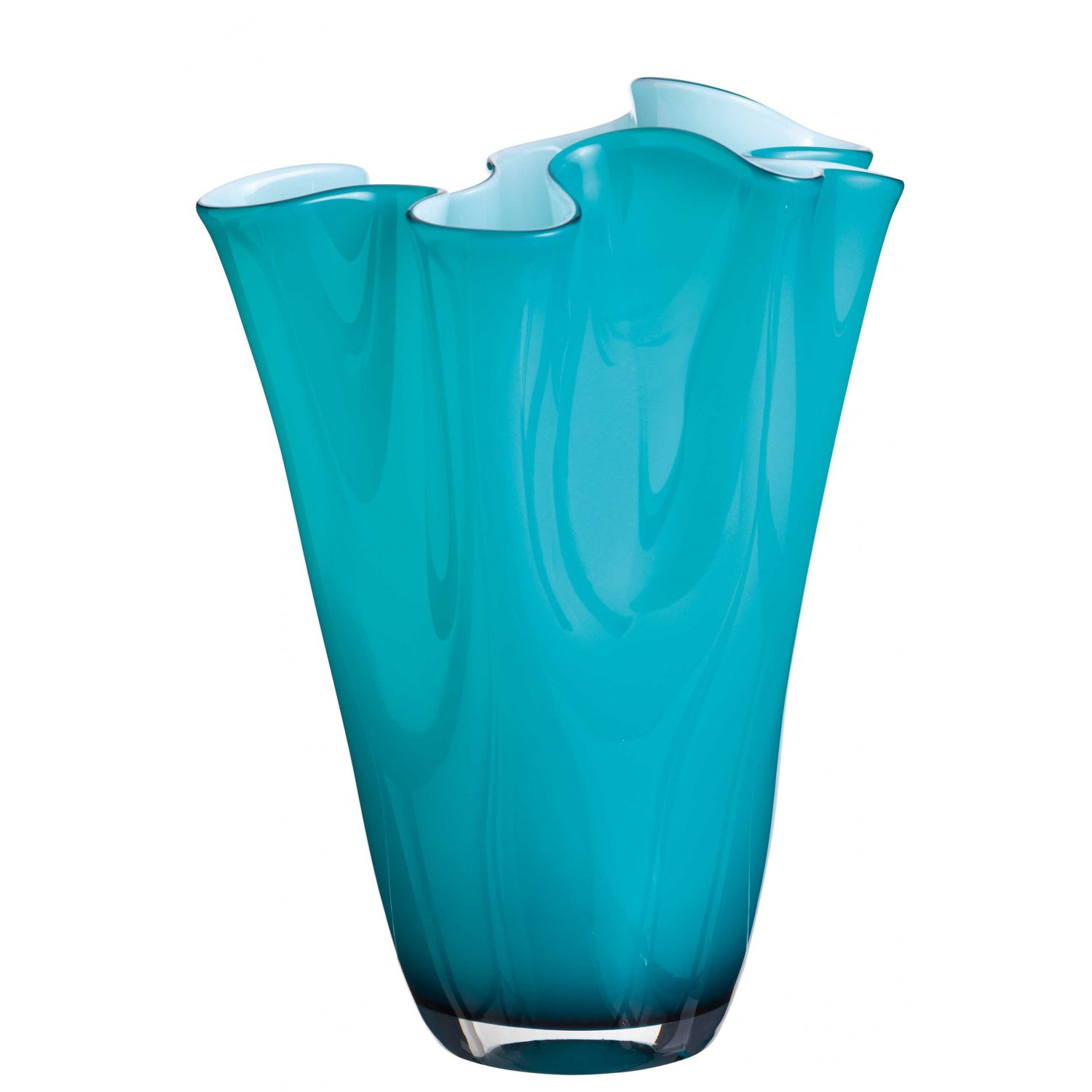 Vaso in Vetro Wave H 30 Opale Blu OL00562