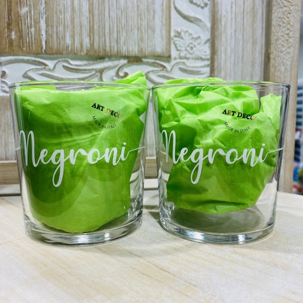 Art Decò Italy - Set 2 Bicchieri Negroni